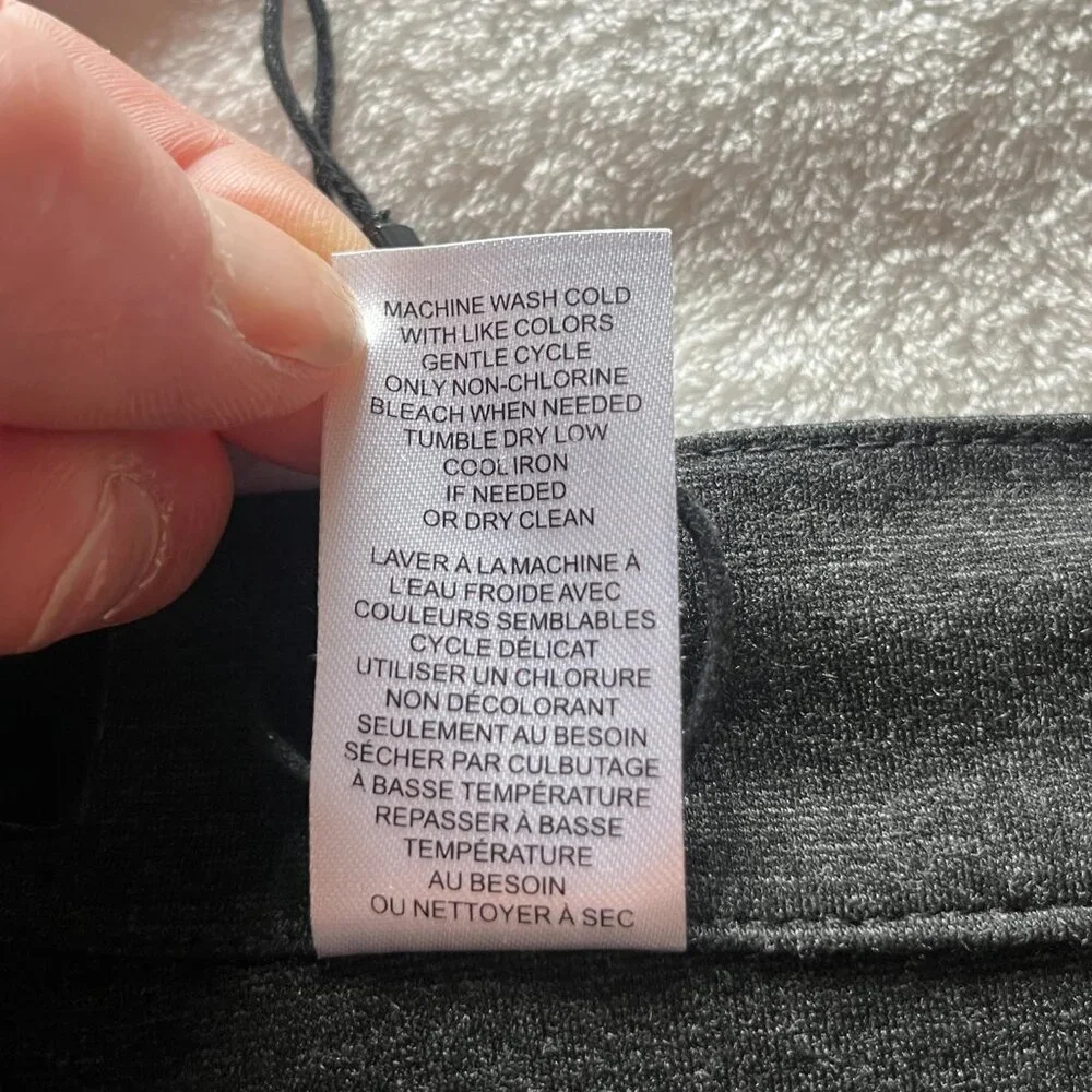 NWT Women's Tahari Charcoal grey stretch leggings Size 8 - Picture 6 of 10